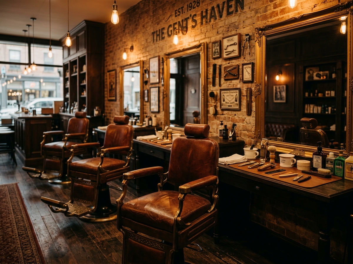 Interior da Barbearia Origem